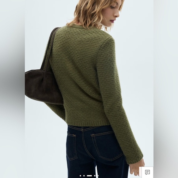 Mango Forest Green Button-Up Cardigan - Picture 4 of 7